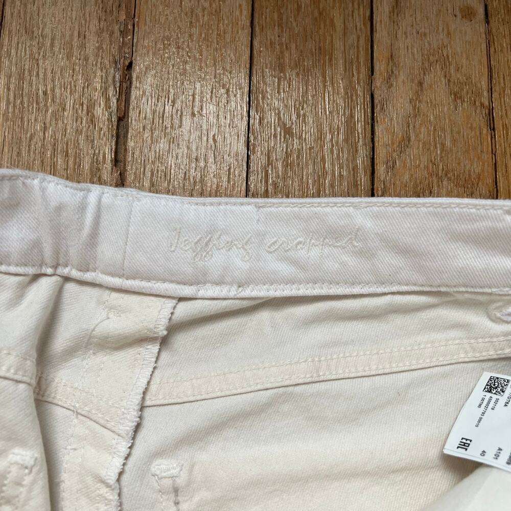 Escada Sport Cropped Skinny Jeans Off White Stretch Mid-Rise Women's Size 40 30" - Picture 8 of 9